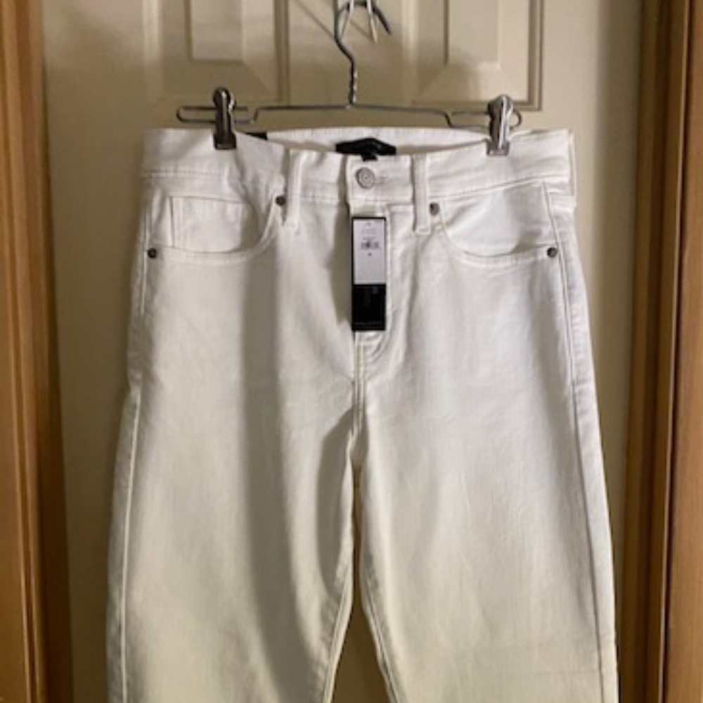Banana Republic White High Rise Slim Jeans NWT 30